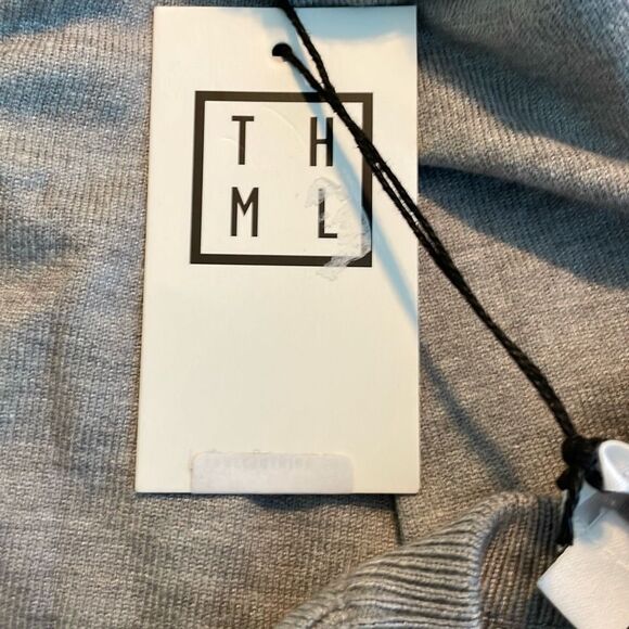 THML Brandy Rainbow Stripe Crewneck Sweater Gray Knit S - Picture 7 of 9